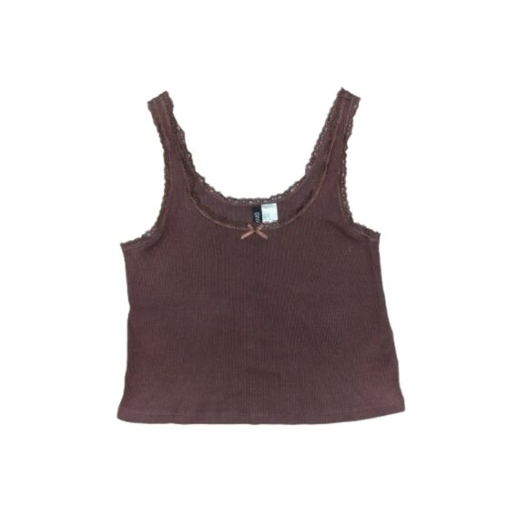 H&M brown tank top (M) - Picture 1 of 3